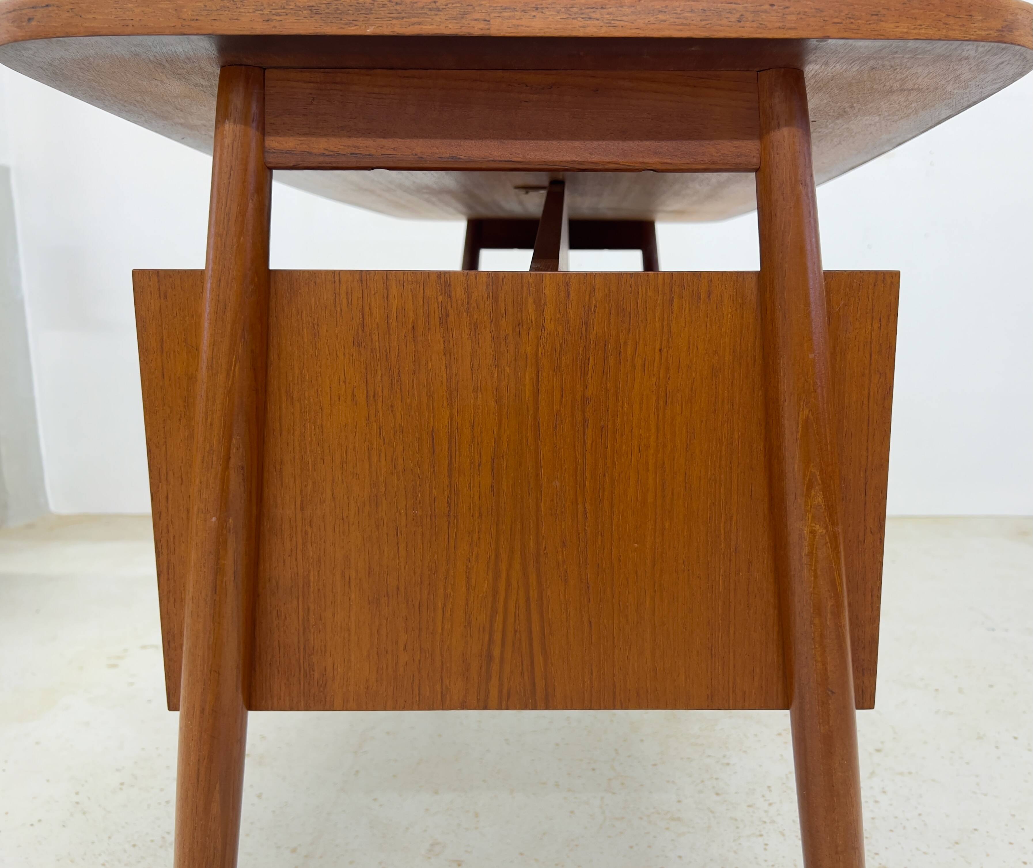 Petite Teak Desk by Gunnar Nielsen for Tibergaarden