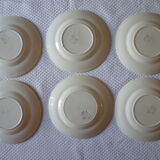 2 Lots de 6 assiettes plates porcelaine Longwy art déco