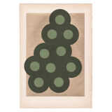 Collage on dated and signed paper without frame