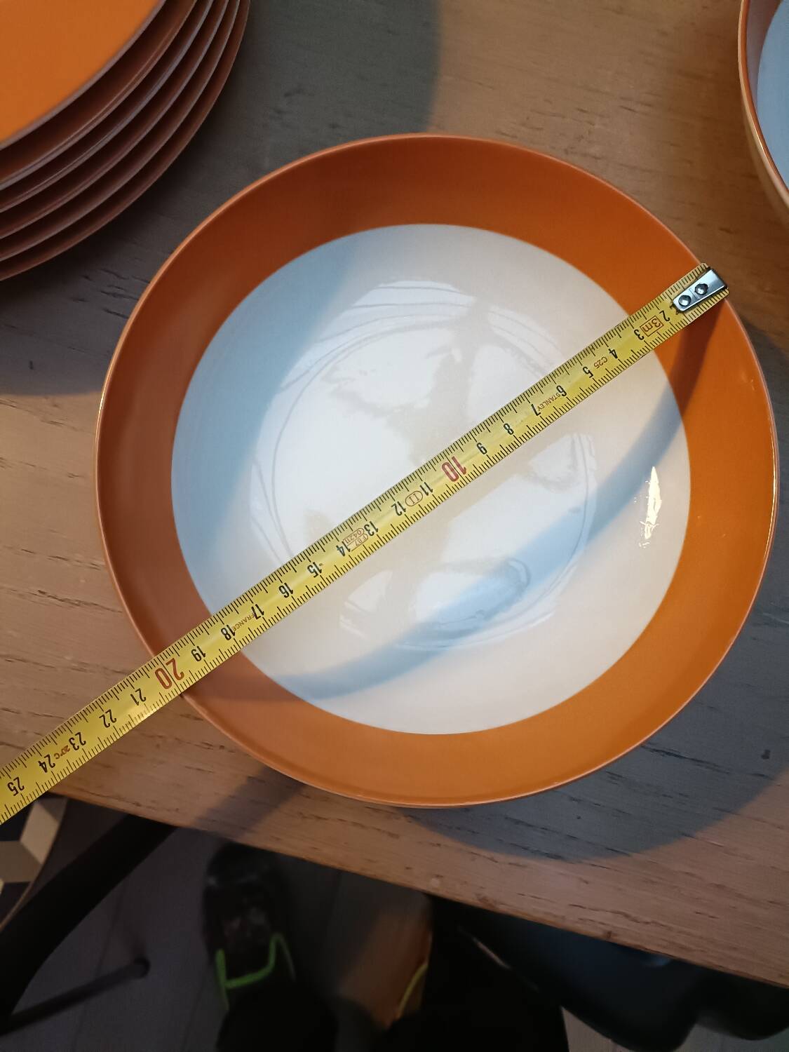 Orange Limoges porcelain plates