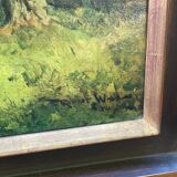 Robert Wood oil painting on canvas forest undergrowth 100x70cm