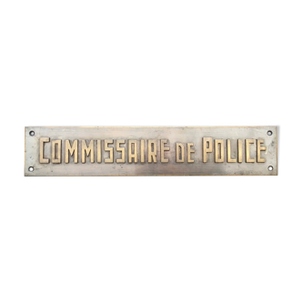 Old professional plaque "Police Commissioner" 35x7 cm