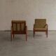 Set of 2 paperknife easy chairs by Kai Kristiansen, Denmark, 1960's