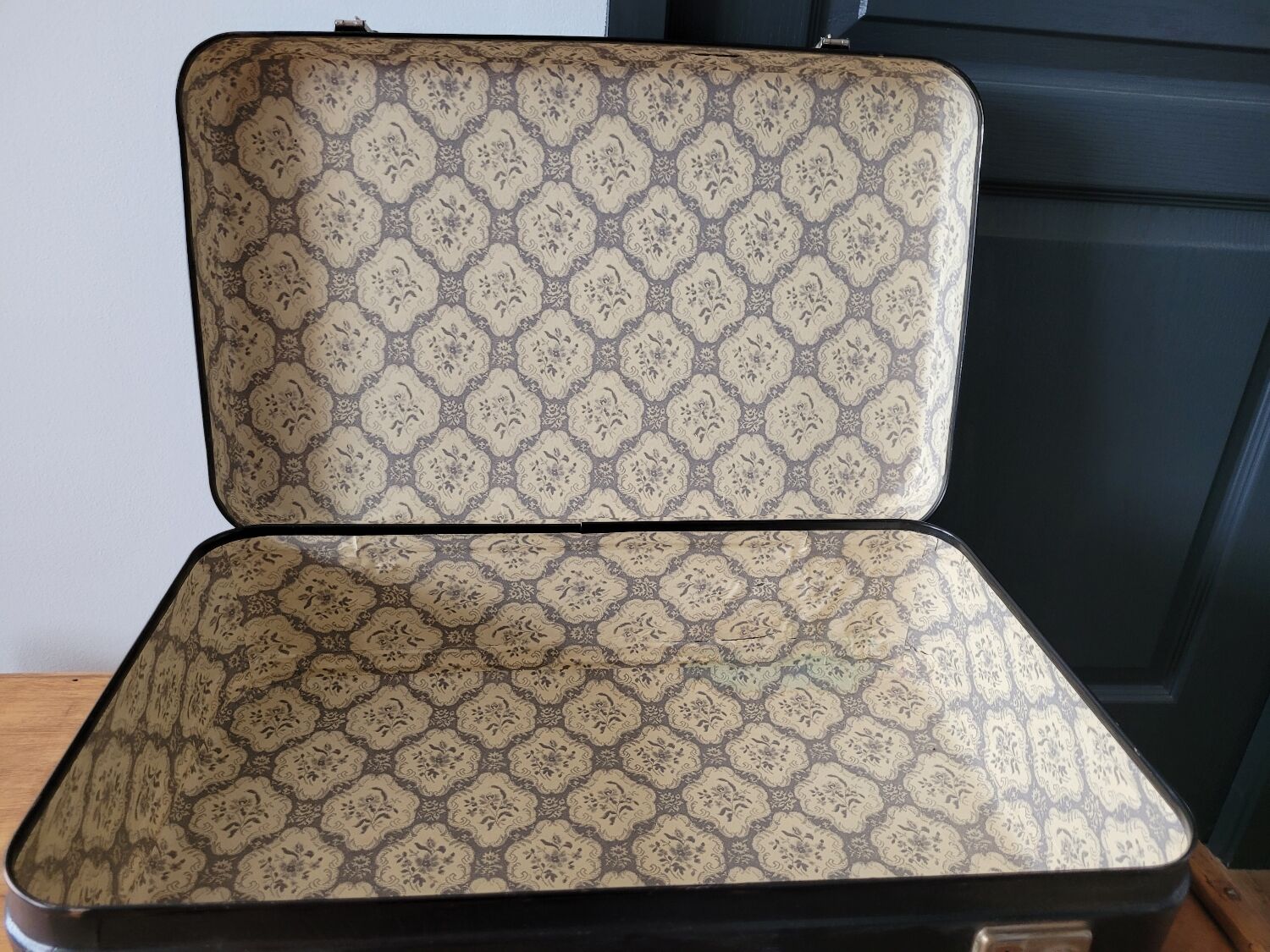 Antique cardboard suitcase