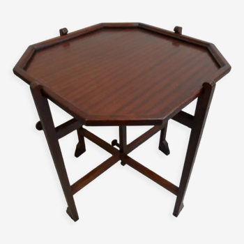 Vintage mahogany foldable side table