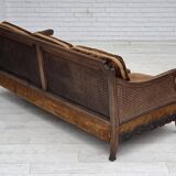 1930-35s, Danish 3-seater sofa, furniture velour, furniture mesh, ash wood.