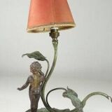 Early 1900 Art Nouveau Sculpture Table Lamp