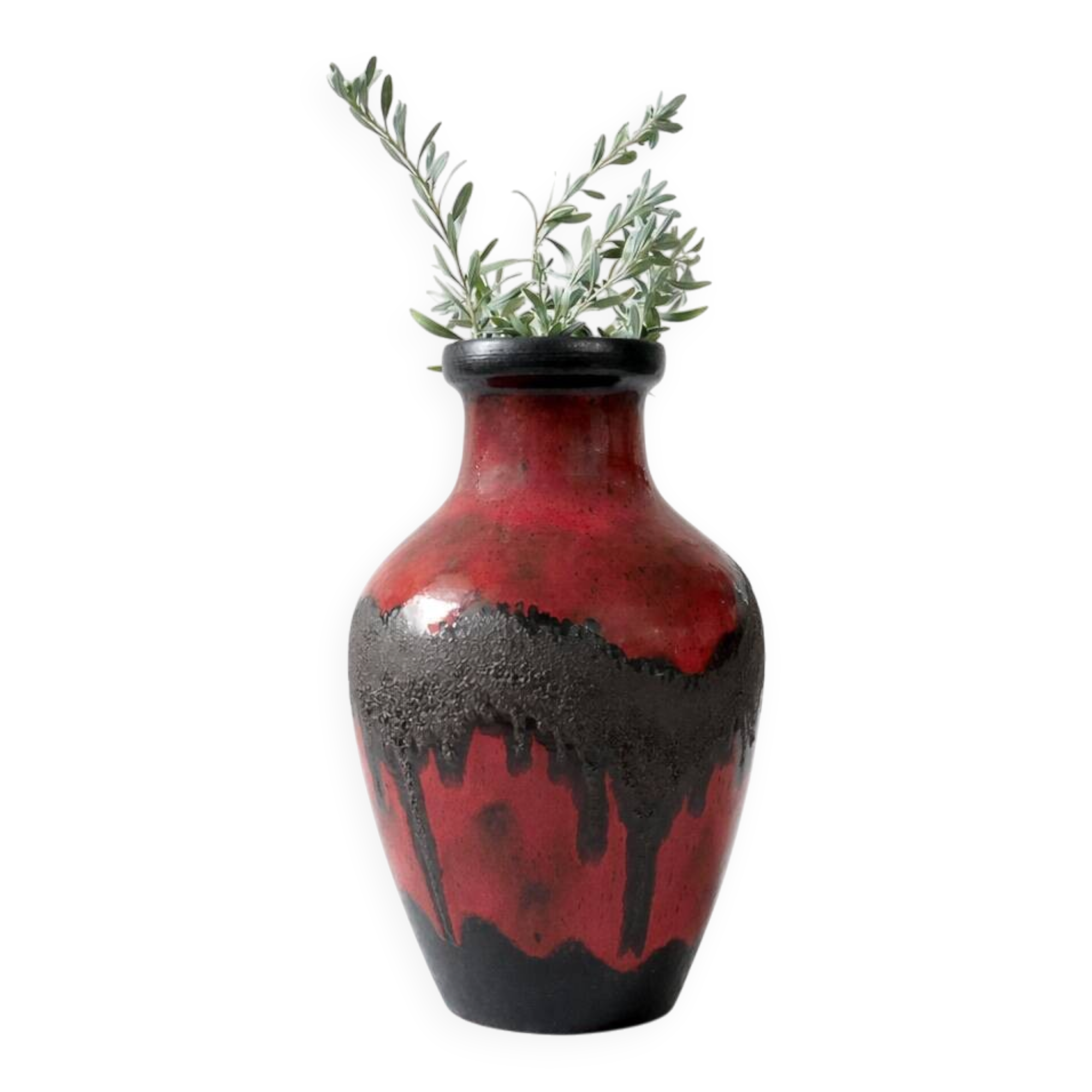 Large Fat Lava vase from West Germany, vintage.