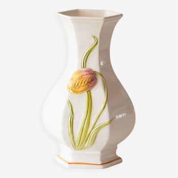 Vintage tulip slip vase by Bassano