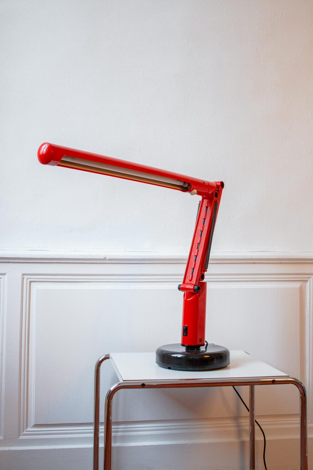 Vintage desk lamp Lucifer red by Tom Ahlström & Hans Ehrich p