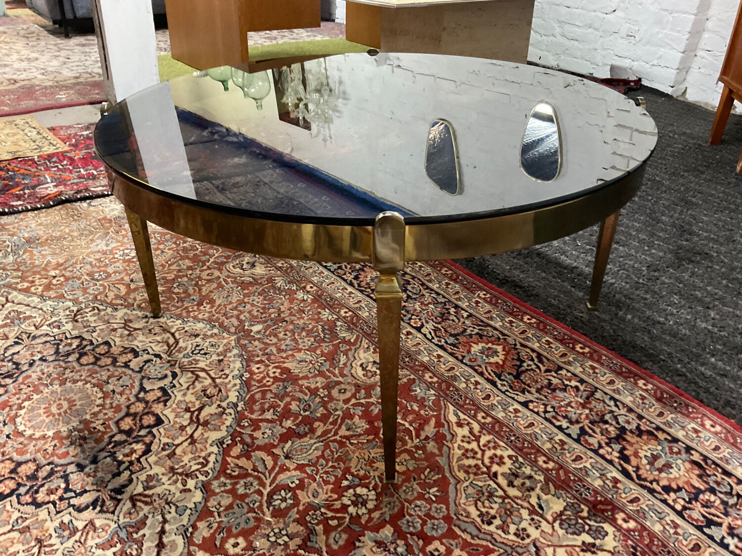 Empire style coffee table in solid bronze