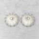 Pair of vintage wall lights in worked transparent glass – 1970s