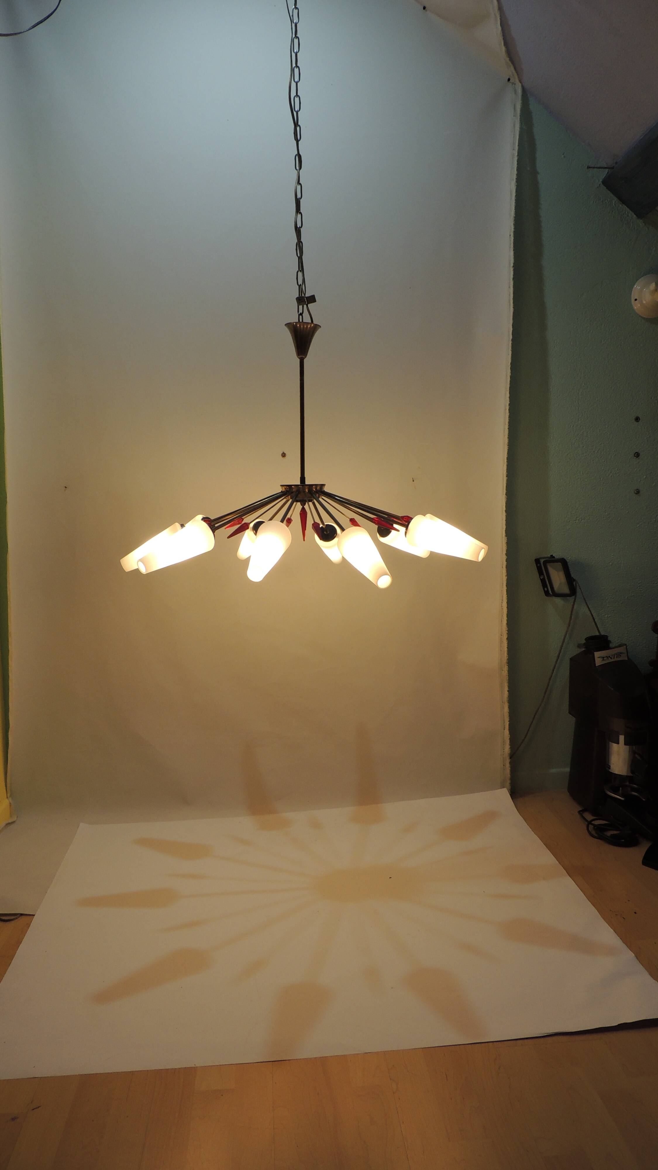 Chandelier/Arlus Lunel/old French from the middle of the last century/10 lights