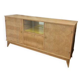 1960s sideboard with beautiful chevron marquetry