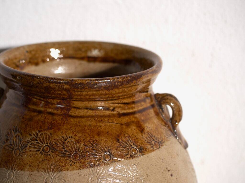 Ancient Chinese glazed stoneware vase – China, circa 1900
