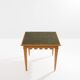 Maxime Old game table oak brass green suede around 1940
