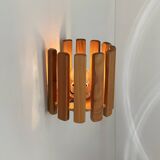 Vintage pine wall lamp, Sweden 1970