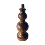 Turned wooden lamp base