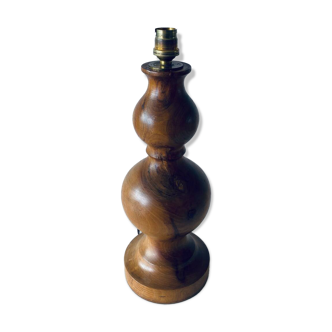 Turned wooden lamp base
