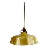 Suspension opaline jupe jaune