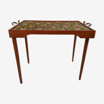 Folding side table flower top patented SGDG