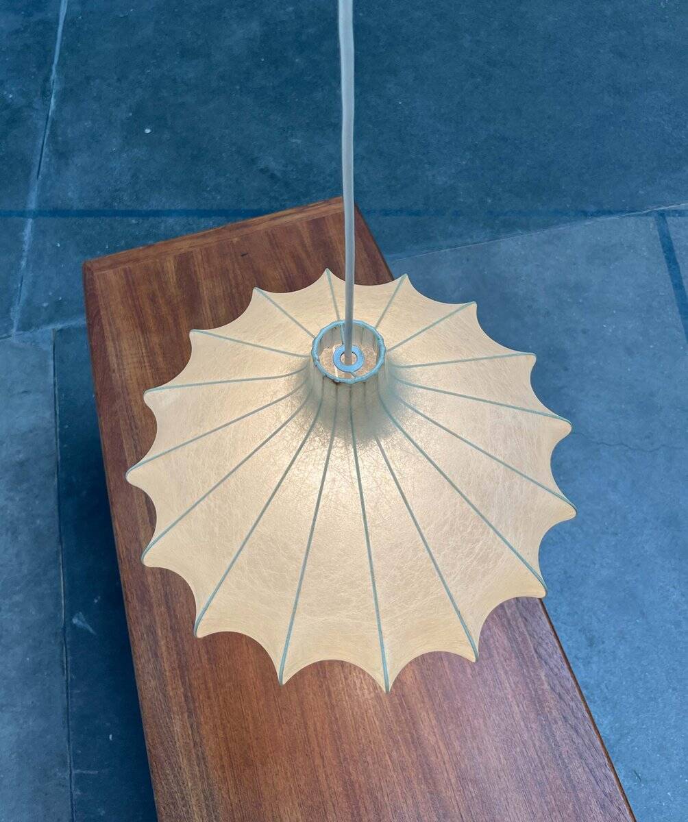 Modern mid-century Cocoon pendant lamp by Friedel Wauer for Goldkant Leuchten, 1960s.