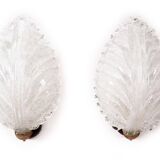 Paire d'appliques feuille Barovier Murano