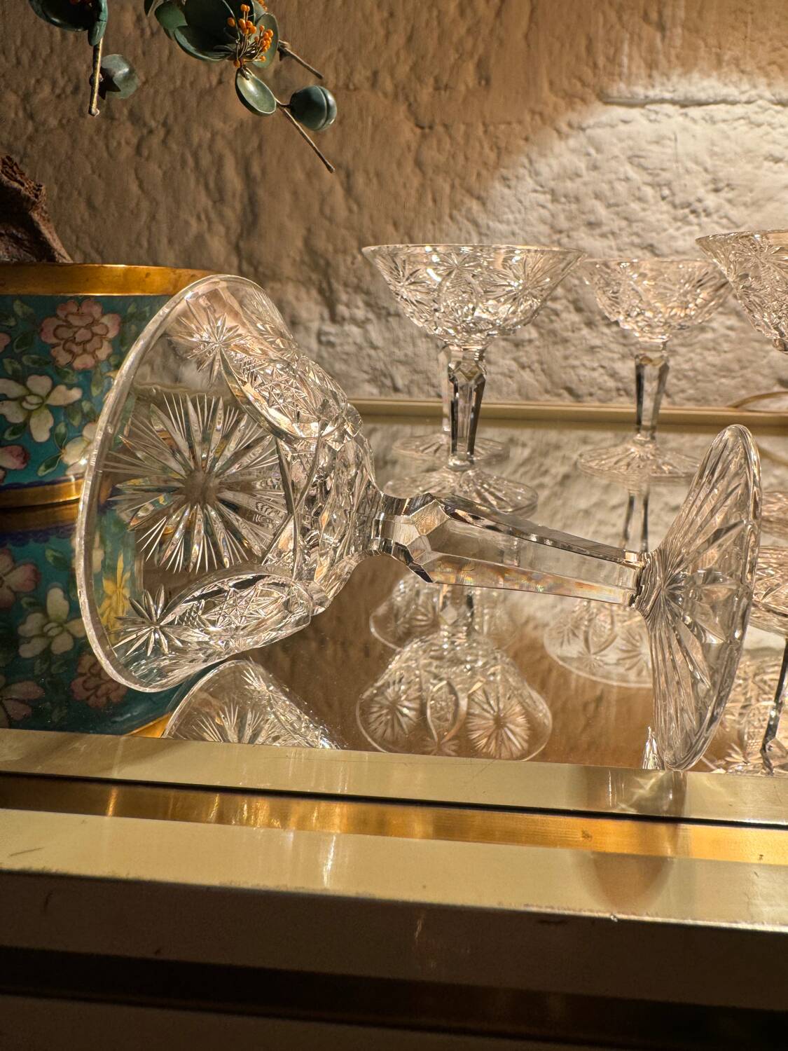 Verres à liqueur cristal du Creusot anciens
