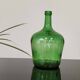 Dame Jeanne vintage emerald green glass demijohn 25cm