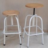 Vintage industrial screw stools