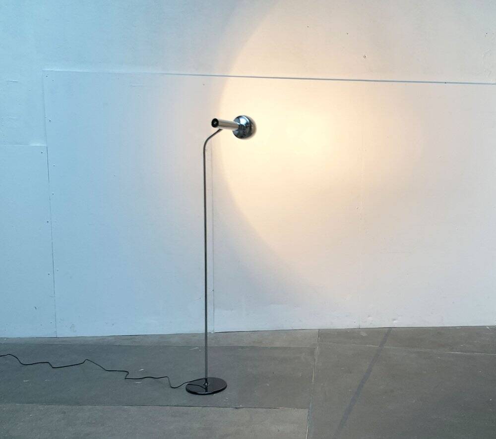 Mid-century minimalist floor lamp by the SLZ team for Swisslamps International, 1960s.