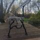Cast iron and wood garden bench