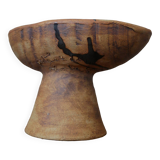 Pottery of the Dove made in France artisanal ceramic raku japandi wabi-sabi empty pocket bowl