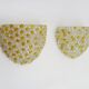Pair of vintage wall lights with yellow and transparent beads. 70s