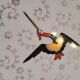 Longwy flat and porcelain pie shovel stork pattern