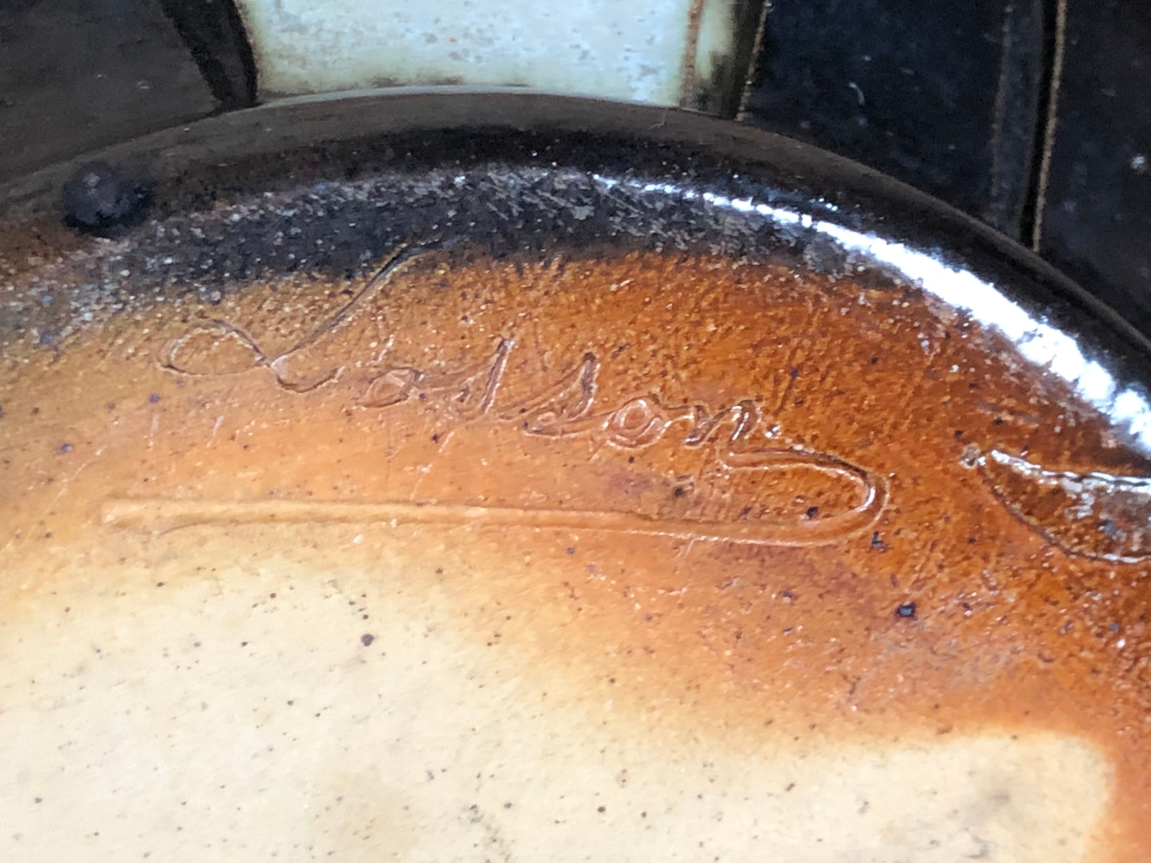 Cruche tourné main en grès "Losson" signée 1970