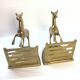 Pair of greenhouses pounds horses in solid brass