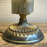 Table lamp - Alabaster cube foot