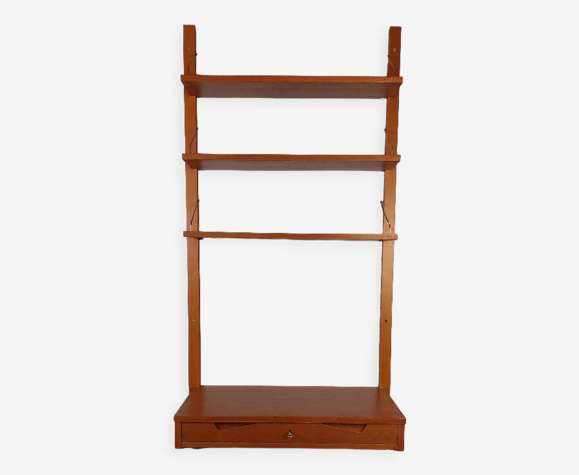Teak wall secretary cabinet model Rival norwegian vintage 1960s