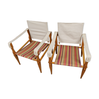 Lot of two safari chairs