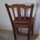 Wooden chair bistro restyled seat black