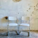 Chaises vintage cantilever - structure chrome - années 70