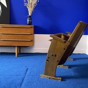 Theater chairs of the 60s in wood of czech origin