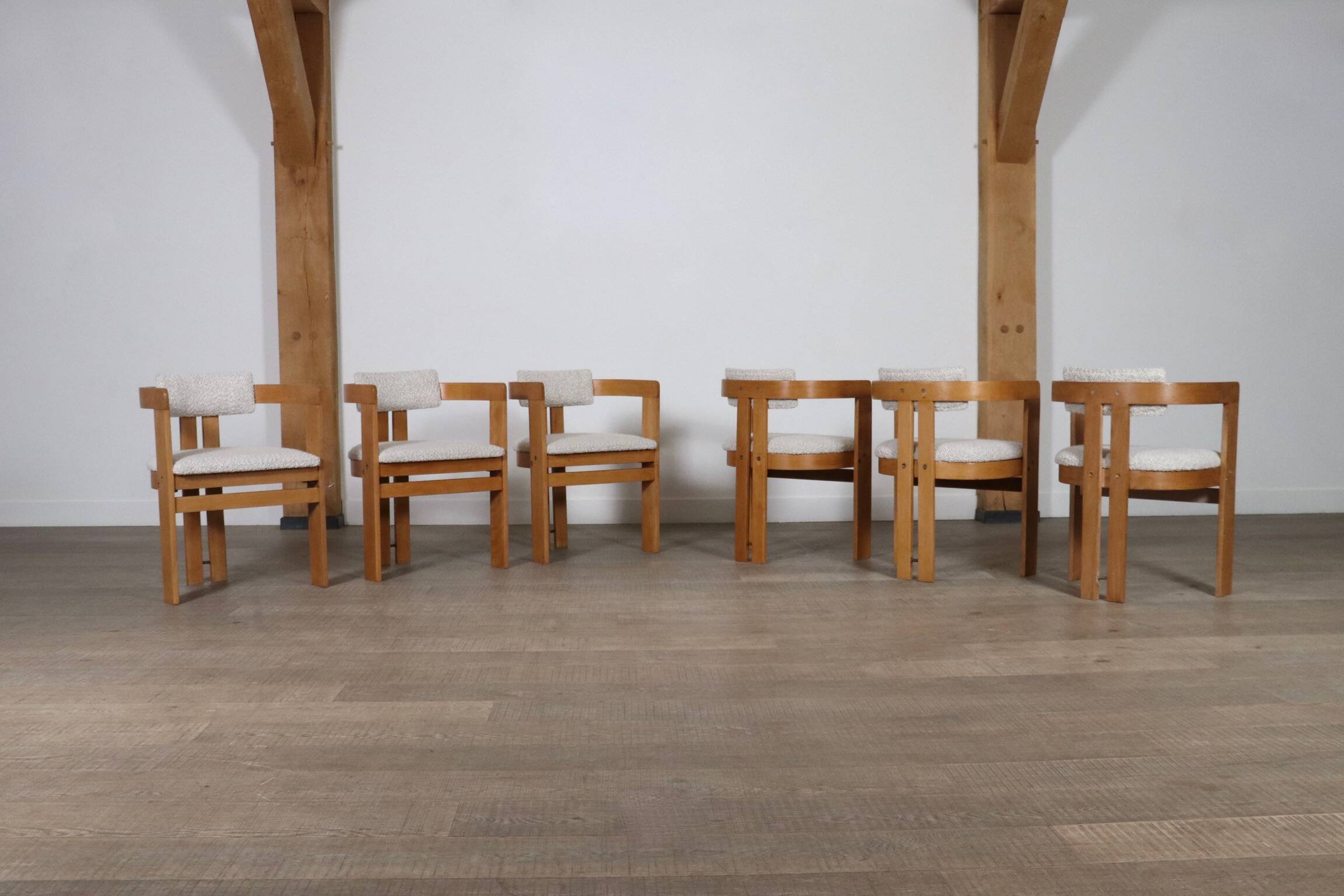 Pigreco Dining Chairs By Afra & Tobia Scarpa With Bentwood Frames, Set Of S