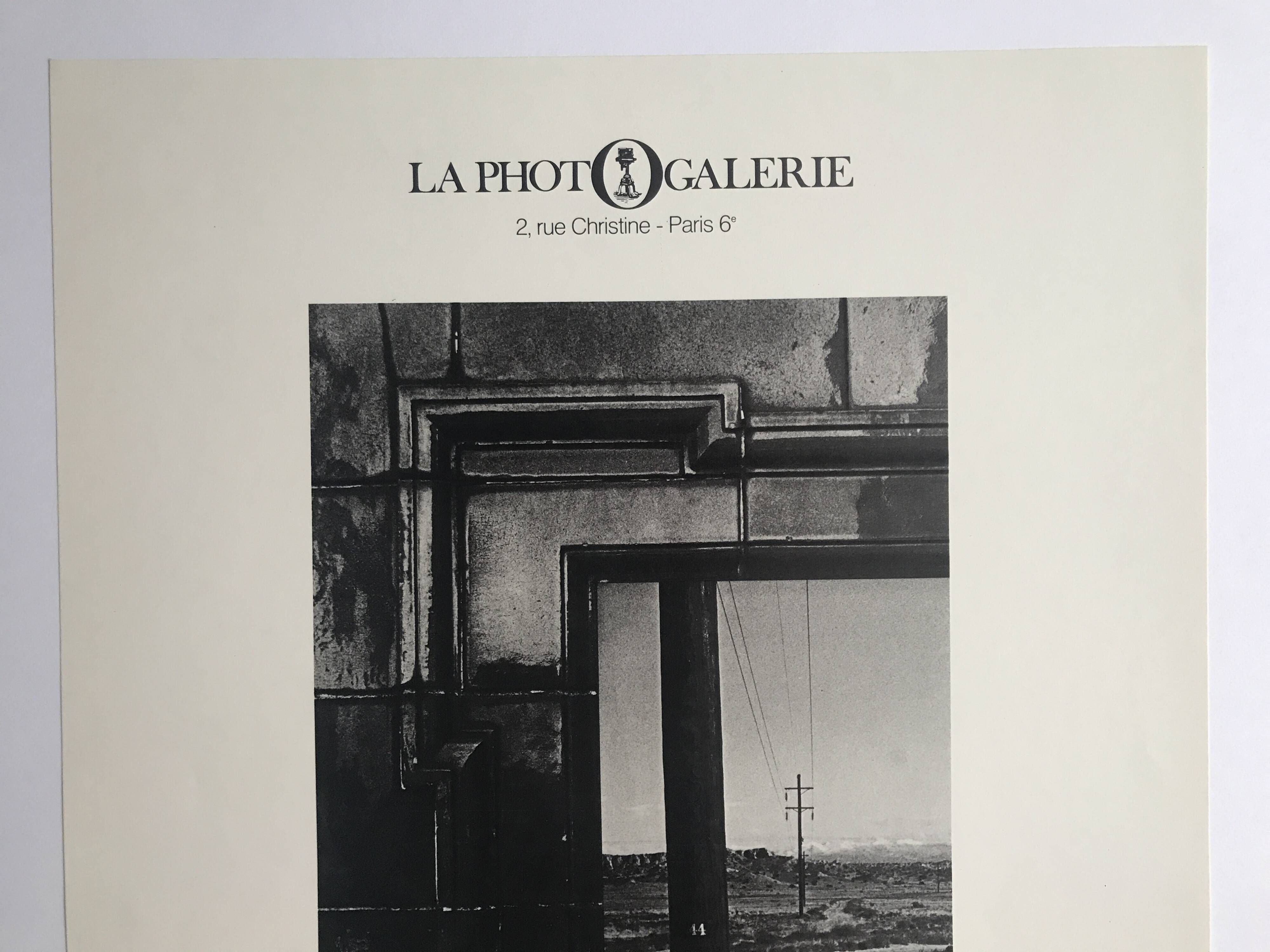 Bernard plossu, pablo monasterio, la photogalerie, 1976. original poster in b&w