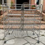 Vintage rolling cart dessert trolley