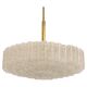 Grand lustre Doria avec tubes de verre glace, Allemagne, années 1960
