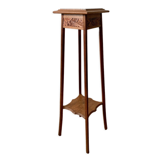 Wooden harness with red marble top veined with white in the art deco style XXth century
