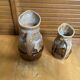 Pair of Barrel-Shaped Pitchers REVOL Flamed Ceramic 1/4 Litre Vintage
