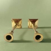 Pair of antique brass candlesticks